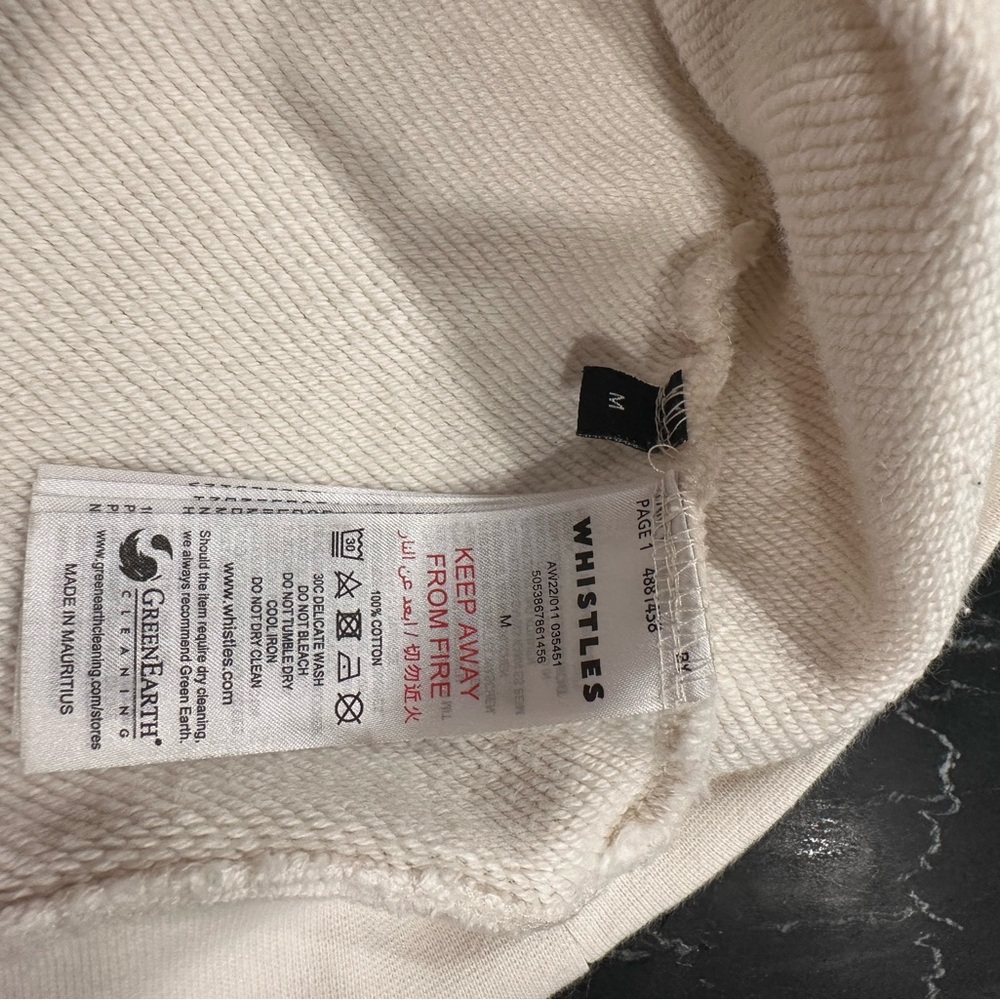 WHISTLES Ivory Vacation Logo Crewneck - Picture 5 of 6